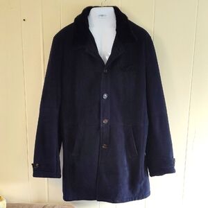 Brunello Cucinelli Men's Navy Suede Coat